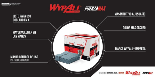 Paños De Limpieza Wypall Fuerzamax 480 Unidades X Caja 5