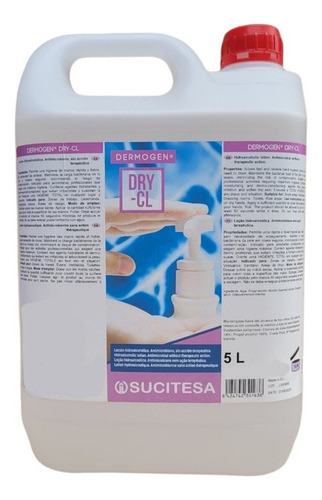Loción Antiséptico Para Piel Sana 5 Litros. Dermogen Dry 1