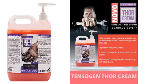 Jabón Mecánico 5 Lts. Tensogen Thor Cream Lavamanos 2