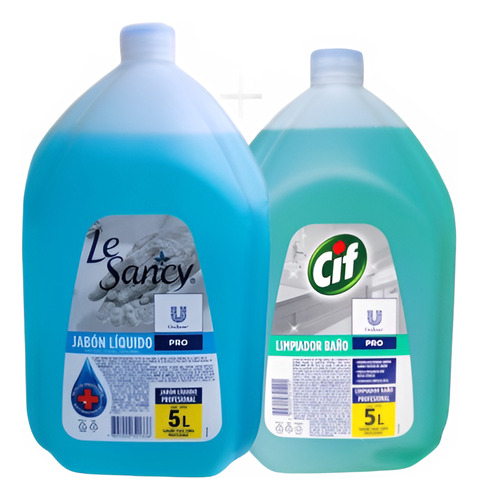 Jabón Antibacterial + Cif Limpiador Baños 5 Litros C/u 1