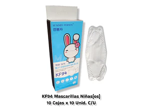 Mascarillas Niños Kf94 Alta Protección 10 Cajas X 10 U. C/u.