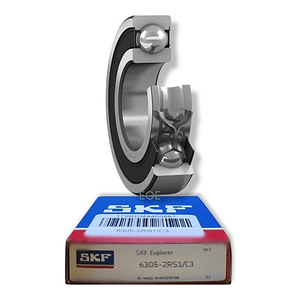 Rodamiento 6305-2rs1/c3 Skf Rígido De Bolas Med: 25x62x17 Mm