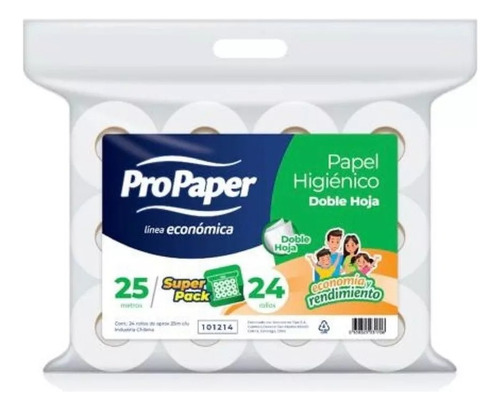 Papel Higiénico 24 Rollos X 25 Mts. C/u Doble Hoja Eoe 1