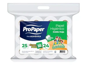 Papel Higiénico 24 Rollos X 25 Mts. C/u Doble Hoja Eoe