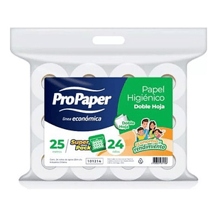Papel Higiénico 24 Rollos X 25 Mts. C/u Doble Hoja Eoe