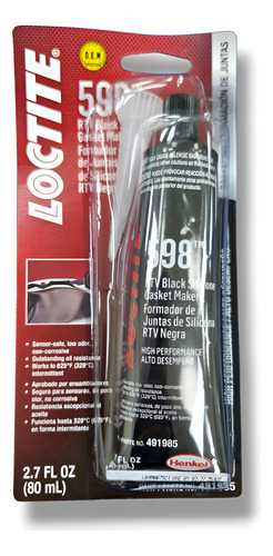 Sellador De Juntas Slicona Loctite 598 Negra 80 Ml (37467) 1