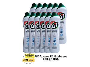 Cif Crema Limpiador Pack 12 Unidades X 750grs. C/u 