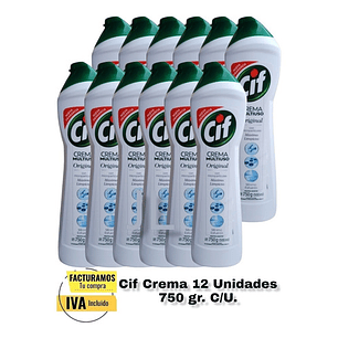 Cif Crema Limpiador Pack 12 Unidades X 750grs. C/u 