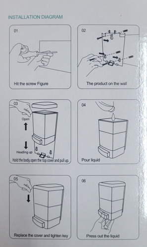 Dispensador 1 Litro Rellenable Para Jabón, Lavalozas Eoe 3