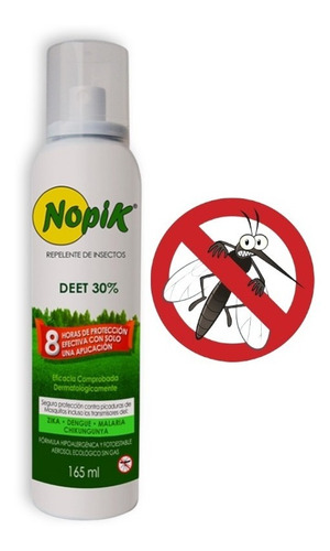 Nopik Repelente De Insectos 165ml 30% Deet Ecológico Sin Gas 1
