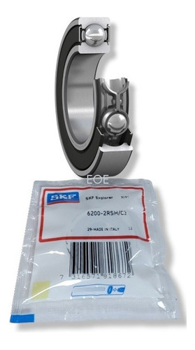 Rodamiento 6200-2rsh/c3 Skf Rígido De Bolas Med: 10x30x9 Mm. 1