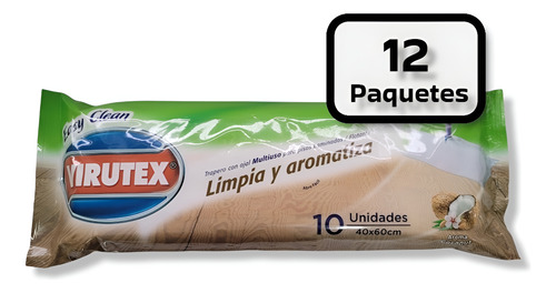 Paños Húmedos 12 Pqtes 10u C/u Pisos Laminados, Flotantes 1