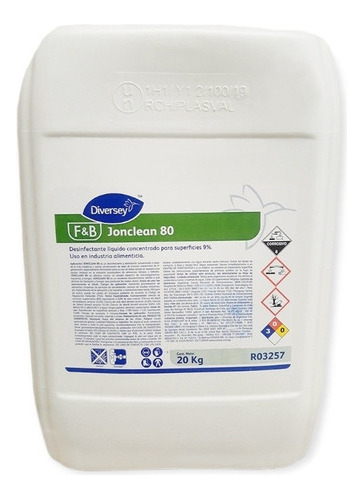 Limpiador Especializado Bactericida, Fungicida Jonclean 80 1