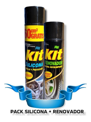 Silicona Abrillantadora + Renovador Espuma Autolimpiante Kit 1