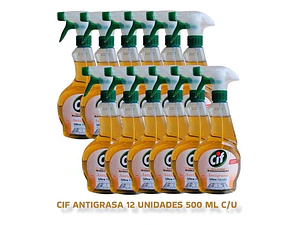 Cif Antigrasa Pack 12 Unidades X 500ml C/u Biodegradable
