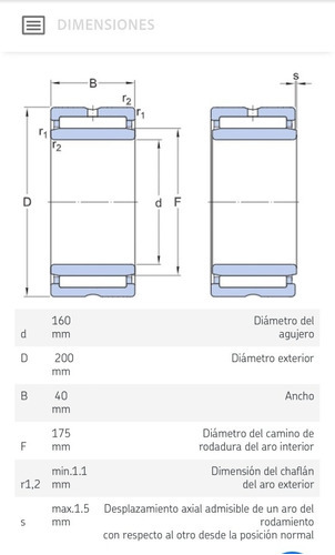 Rodamiento Na 4832 Skf De Agujas, Aro Interior, 160x200x40mm 4