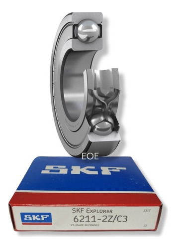 Rodamiento 6211-2z/c3 Rígido De Bolas Skf Medidas 55x100x21 1