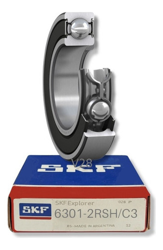 Rodamiento 6301-2rsh/c3 Rígido De Bolas Skf Medidas 12x37x12 1