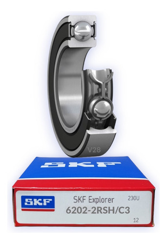 Rodamiento 6202-2rsh/c3 Rígido De Bolas - Skf Med: 15x35x11 1