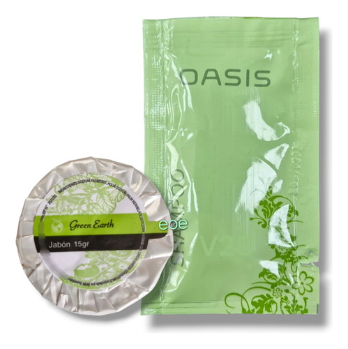 Kit Jabón Redondo + Shampoo Sachet Green Hearth - Hoteles 1