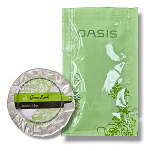 Kit Jabón Redondo + Shampoo Sachet Green Hearth - Hoteles