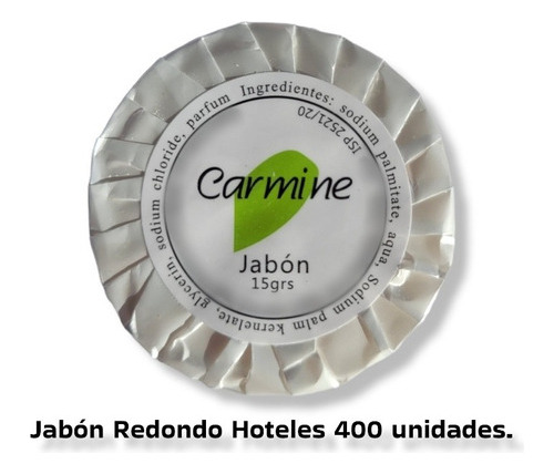 Jabón Redondo Hoteles 15 Grs. 400 Unidades Isp. 2521/20 1