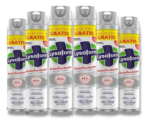 Lysoform 6 Unidades Aerosol Original 420 Cm3. 1