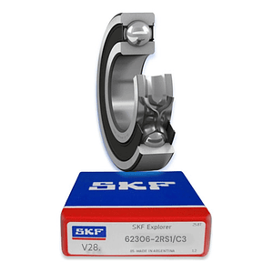 Rodamiento 62306-2rs1/c3 Rígido De Bolas Med: 72x30x27 Skf