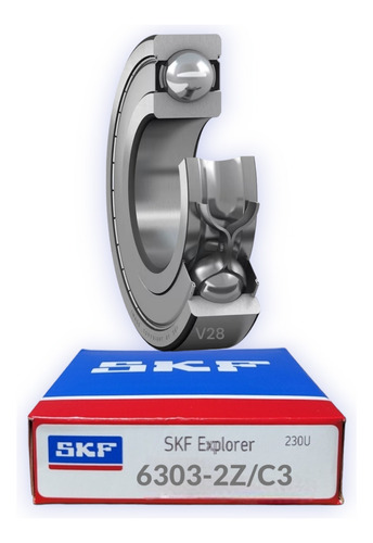 Rodamiento 6303-2z/c3 Rígido De Bolas Skf Medidas 14x47x17 1