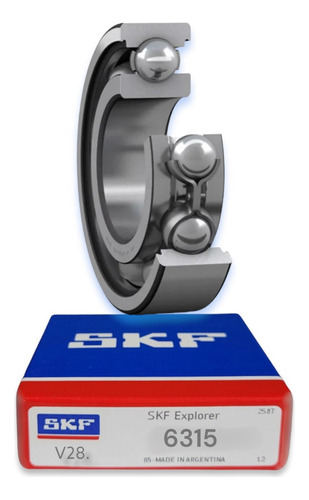 Rodamiento 6315 Rígido De Bolas Skf Medidas: 75x160x37 Mm 1