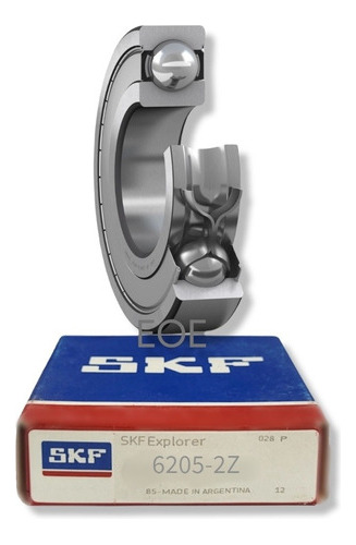 Rodamiento 6205-2z Skf Rígido De Bolas Medidas: 25x52x15 Mm. 1