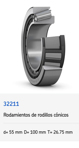 Rodamiento 32211 De Rodillos Cónicos Medidas: 55x100x26.75 2