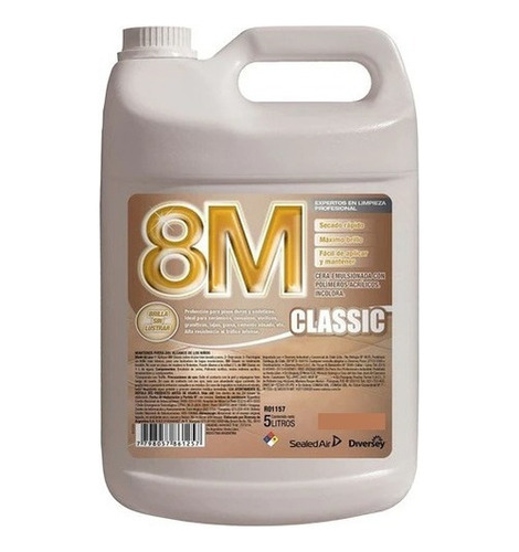 Cera Autobrillo Incolora 8M CLASSIC 5 Litros Diversey 1