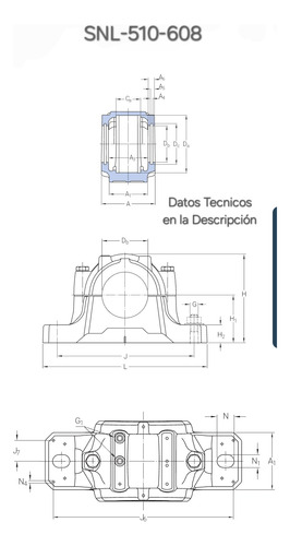 Soporte Snl 510-608 Skf De Pie De Dos Piezas, Series Snl 2-6 2