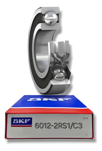 Rodamiento 6012-2rs1/c3 Rígido De Bolas Skf Med: 60x95x18 1