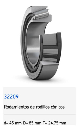 Rodamiento 32209 De Cilindros Cónicos Medidas: 45x85x24.75 2