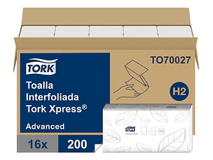 Toalla Interfoliada 16 Pqtes X 200 Hojas C/u Tork To70027