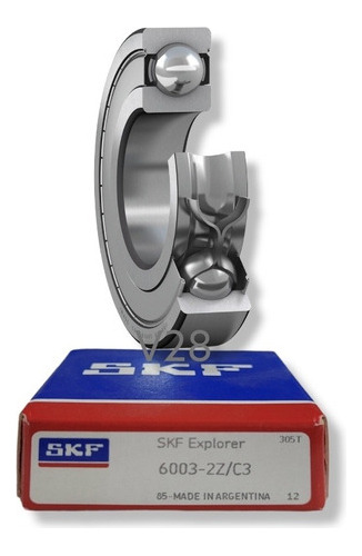 Rodamiento 6003-2z/c3 Rígido De Bolas Skf Medidas: 17x35x10 1