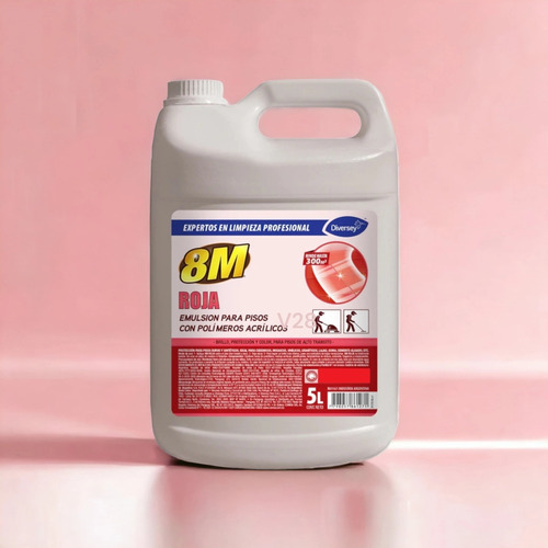 Cera 8m Roja Emulsionada Con Polímeros Acrílicos 5 Lts. 2