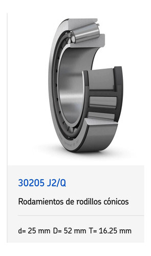 Rodamiento 30205 J2/q De Rodillos Cónicos Skf 25x52x16.25 Mm 2