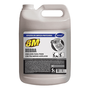 Cera 8m Negra Emulsionada Con Polímeros Acrílicos 5 Lts.