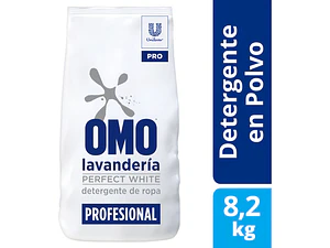 Omo 8,2 Kg. Perfect White Enzimático Profesional En Polvo