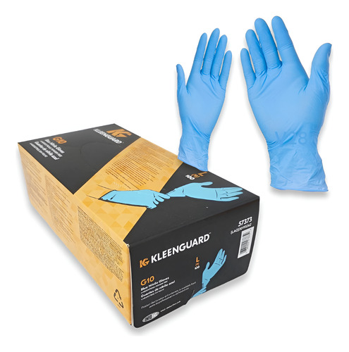 Guantes G10 Nitrilo Azul Kleeguard Alta Resistencia 100 Unid 1