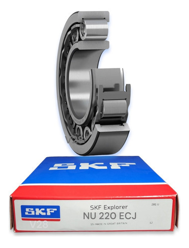 Rodamiento Nu 220 Ecj De Rodillos Cilíndricos 100x180x34 Mm 1