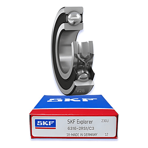 Rodamiento 6316-2rs1/c3 Rígido De Bolas Skf Med: 80x170x39