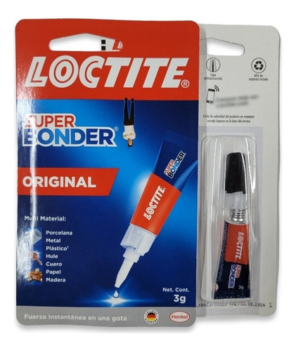 Adhesivo Instantáneo La Gotita, 3g. Loctite Super Bonder. 1