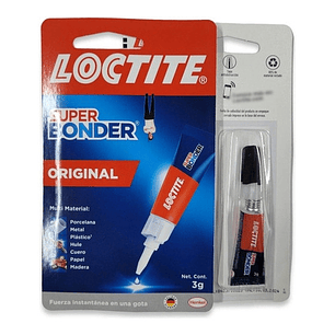 Adhesivo Instantáneo La Gotita, 3g. Loctite Super Bonder.