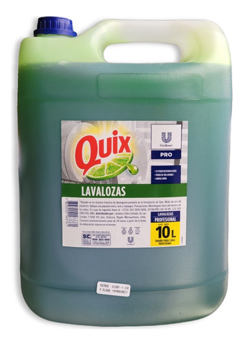 Quix Lavalozas 10l + Dispensador - Eficiencia Unilever 2