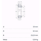 Rodamiento 32305 De Rodillos Cónicos Medidas: 25x62x25,25 - Miniatura 2
