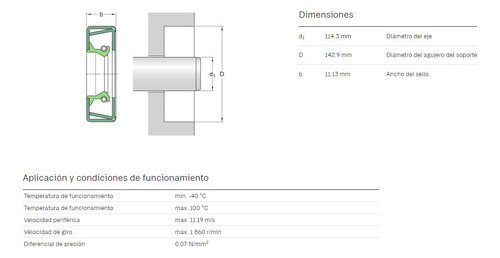 Sello Mecánico 45032 Skf Medidas: 114,3x142,9x11,13 Mm 3